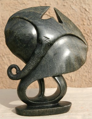 Soapstone Abstract Elephant