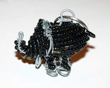 Black Elephant 3D Key Chain