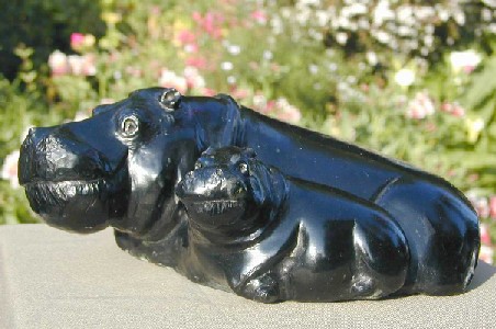 Hippo and Baby by Saruchera