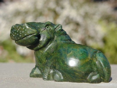 Pensive Little Verdite Hippo