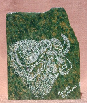 Small Verdite Buffalo Plaque