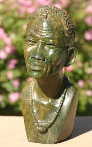 Beautiful Verdite Bust by Robert Chimungwa